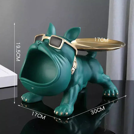 30cm decoração de casa estatueta bulldog estátua do cão caixa armazenamento ornamento animal resina artesanato arte escultura estatueta casa filhote de cachorro escultura
