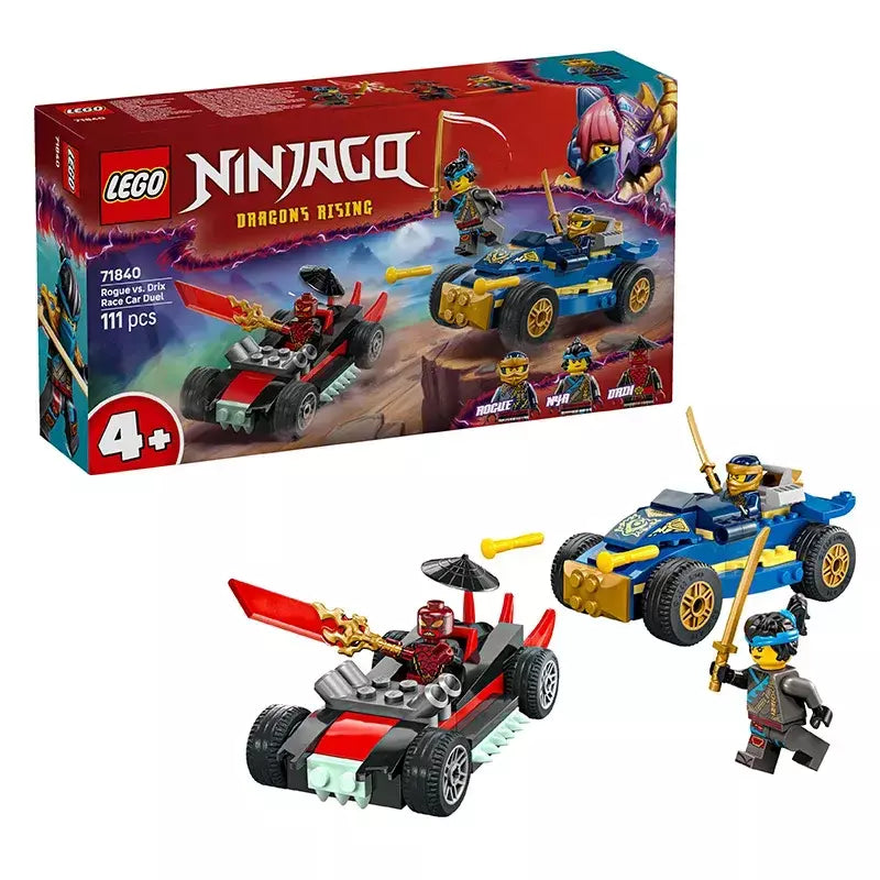 Lego 71840 Blackened Jay e Delix Racing Showdown Ninjago Blocos de construção de brinquedos infantis
