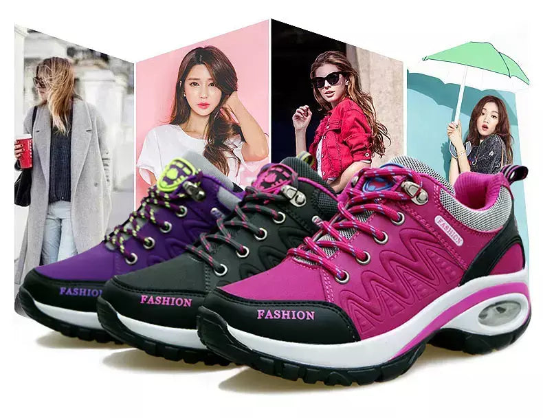 Mulheres sapatos esportivos plataforma tênis moda caminhadas ao ar livre antiderrapante sapatos casuais baixo superior tênis de corrida calçados femininos