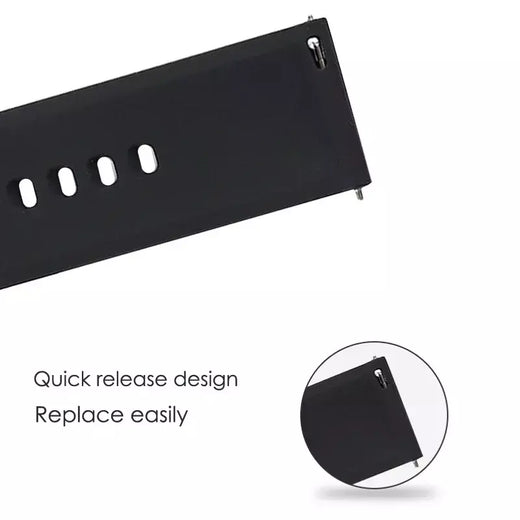 Pulseiras de relógio universais 22mm 20mm, pulseira de silicone de liberação rápida, pulseira de borracha macia para huawei samsung xiaomi amazfit smartwatch