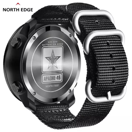 North edge APACHE-46 relógio digital masculino esportes ao ar livre correndo natação esporte ao ar livre relógios altímetro barômetro bússola wr50m