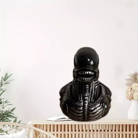 Estátua de resina de pato alienígena, decoração de pato alienígena malvado, painel de carro de resina e decoração de mesa, ideias divertidas para presentes