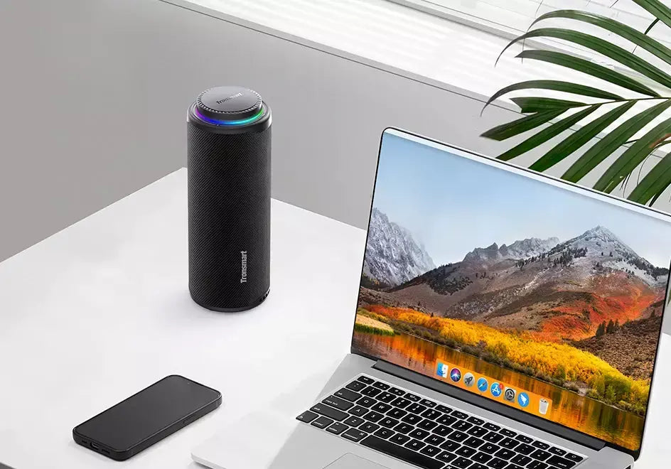 Tronsmart T8 caixa de som bluetooth portátil, Alto-falante Bluetooth 40W Alto-falante portátil externo com graves profundos, SoundPulse, IPX7 à prova d'água, controle de APP, para camping