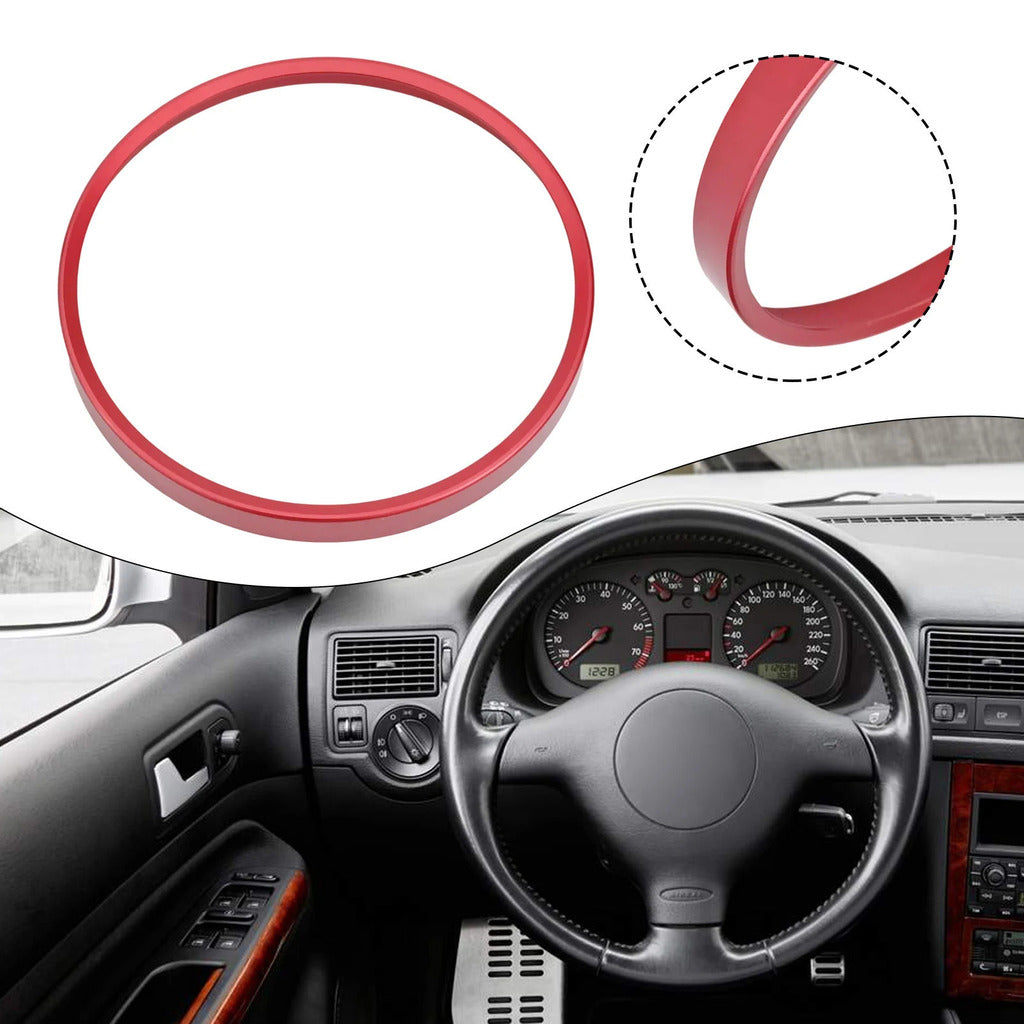Adesivo decorativo de alumínio para interruptor de farol interno de carro, anel de guarnição para golf mk4 e passat b5, adesivo de moldura decorativa