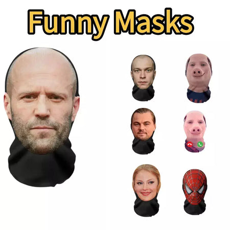 3d máscaras faciais realistas máscaras máscara realista cosplay prop engraçado máscara de malha rosto cheio headwear festa máscaras de halloween novo