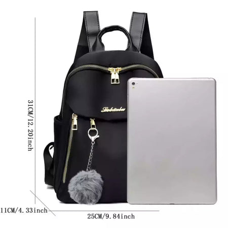 Simples Preto Grande Capacidade Mochilas para Mulheres, Bolsa de Viagem, Sólida Harajuku Student Schoolbag, Mochila Oxford, Unisex Bags