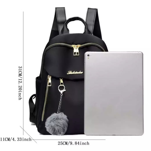 Simples Preto Grande Capacidade Mochilas para Mulheres, Bolsa de Viagem, Sólida Harajuku Student Schoolbag, Mochila Oxford, Unisex Bags