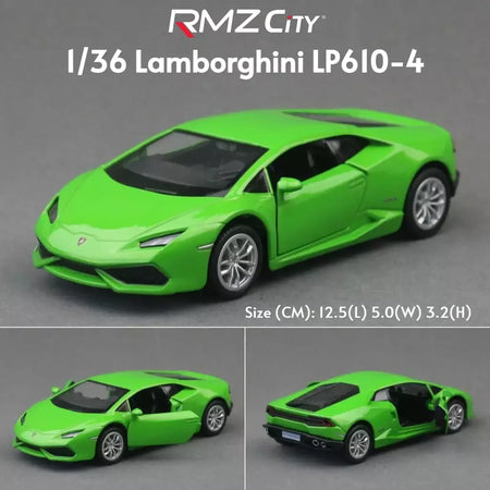 1/36 lamborghini super esporte modelo de carro de brinquedo para crianças rmz city diecast metal miniatura puxar para trás coleção presente criança meninos