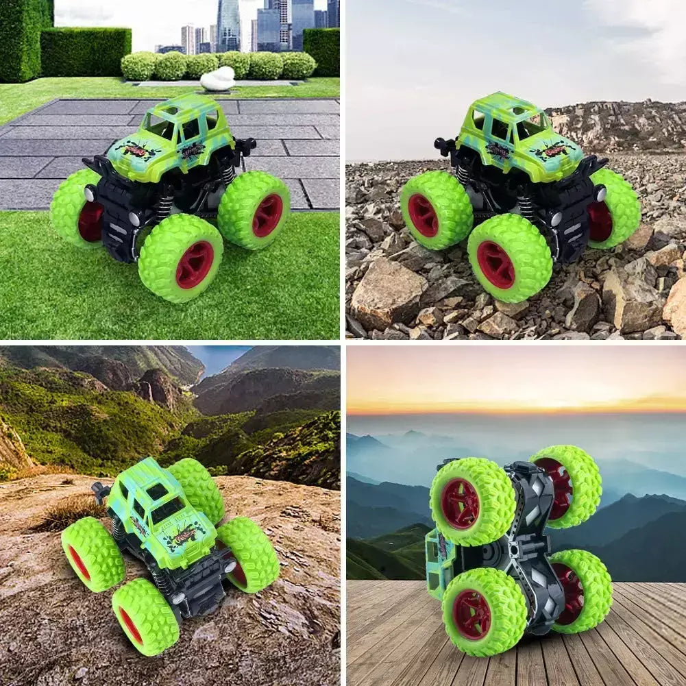 Puxar para trás carro de brinquedo rotação inercial carro de quatro rodas motriz veículo fora de estrada suv carro de corrida de energia brinquedo das crianças cargift