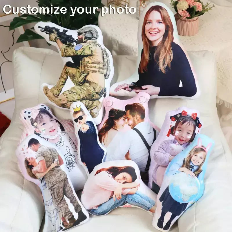 Travesseiro personalizado em formato humano, foto, presente personalizado para namorado/namorada/pais, presente exclusivo de aniversário, dia dos namorados