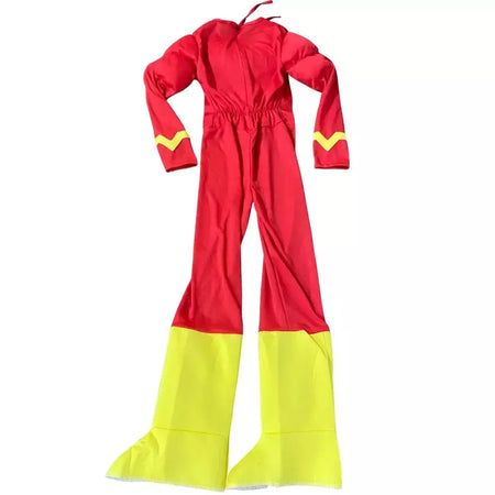 Halloween conjunto de super-heróis flash músculo fantasia vestido unisex fantasia carnaval festa cosplay trajes fantasia vestido chapelaria máscara conjuntos