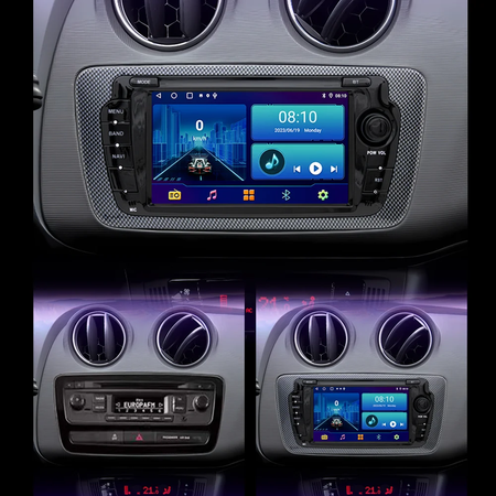 Rádio automotivo sem fio carplay android auto para seat ibiza 6j 2009 - 2013 4g wifi multimídia navegação gps 2din 7 "unidade principal estéreo