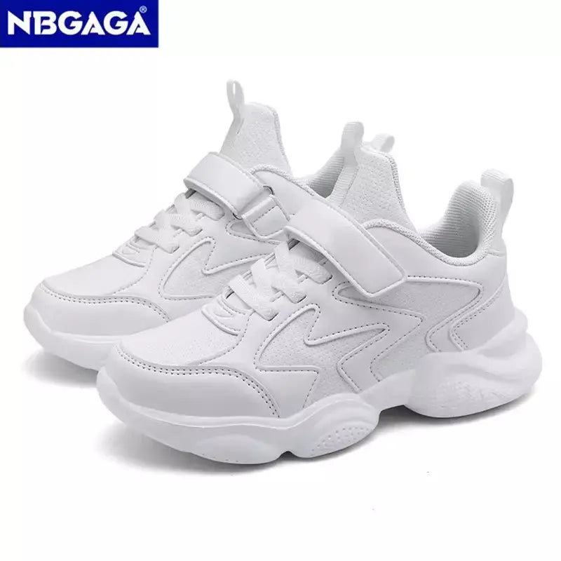 Branco crianças sapatos para meninos e meninas moda crianças confortáveis tênis respiráveis antiderrapante escola casual calçado de caminhada