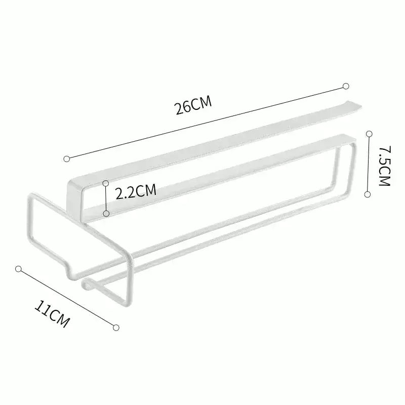 Suporte de vidro de vinho de metal sem perfuração - Rack de taças para armazenamento sob o armário Organização de cozinha Suprimentos de armazenamento de cozinha/bar