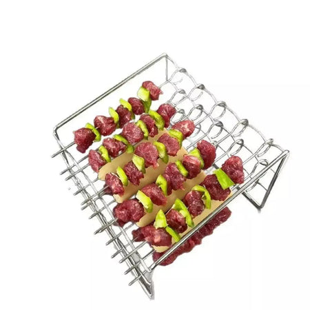 Suporte de churrasco de aço inoxidável de alta qualidade, rack de cozinha de três camadas, fritadeira de ar, conjunto de grelha ao ar livre, fritadeira elétrica de ar