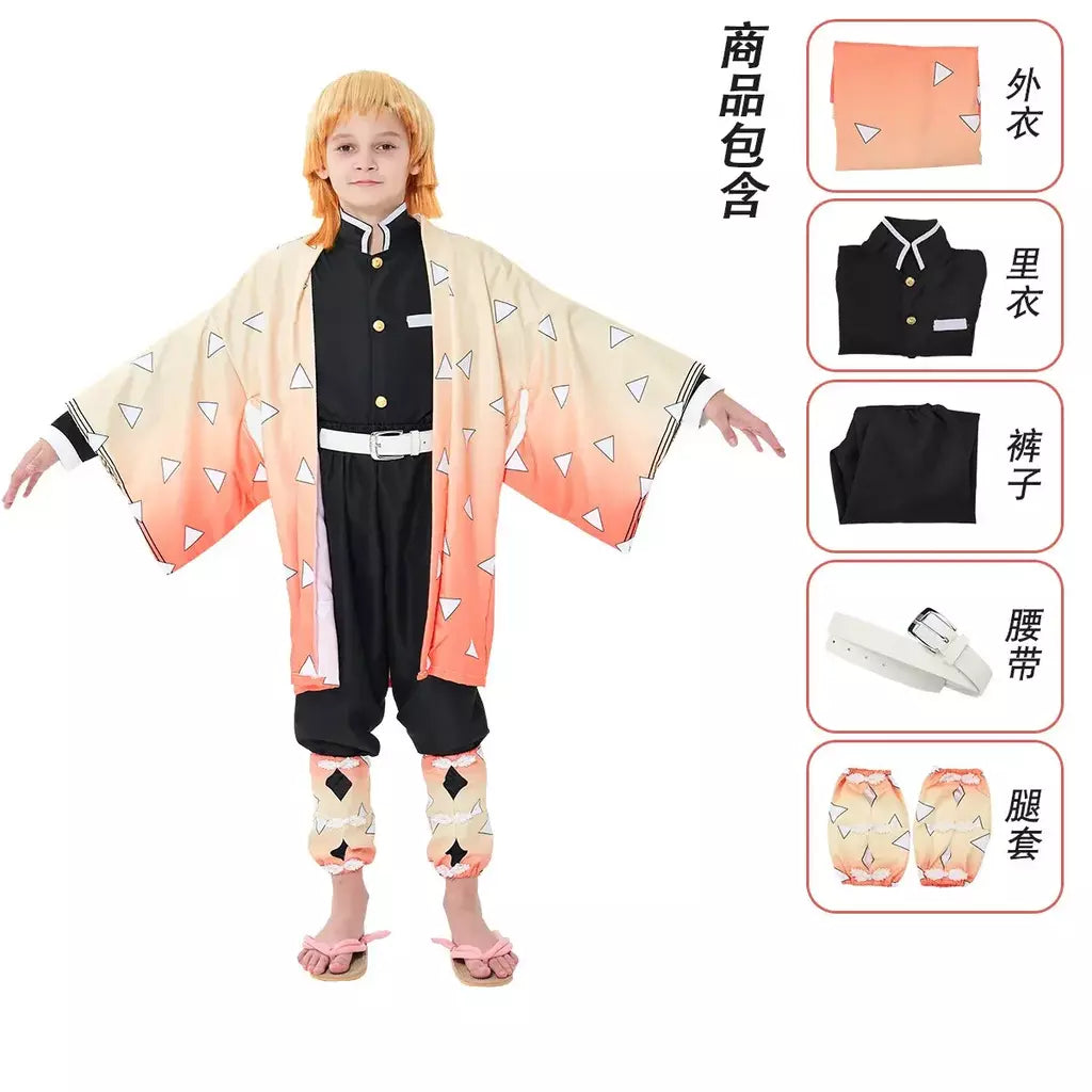 Cosplay traje demônio slayer cosplay tanjiro nezuko cosplay crianças shinobu traje anime dos desenhos animados traje de halloween presentes de natal
