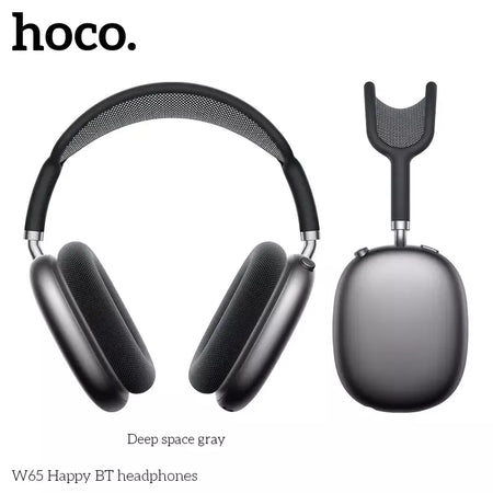 Hoco w65 novo bluetooth 5.4 fone de ouvido sobre a orelha grandes fones alta fidelidade áudio música esporte jogos para iphone android com microfone