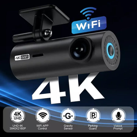 Dashcam para carro caixa preta gravadores de vídeo de condução 4k wifi mini câmera frontal traço cam 24h monitor estacionamento câmera gravação carro