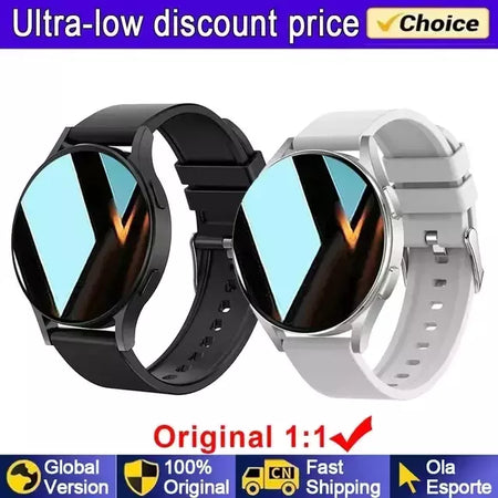 Samsung-Galaxy Smartwatch para homens e mulheres, monitoramento de saúde AMOLED, relógio impermeável, assistente de voz, chamada Bluetooth, relógio inteligente, 2022
