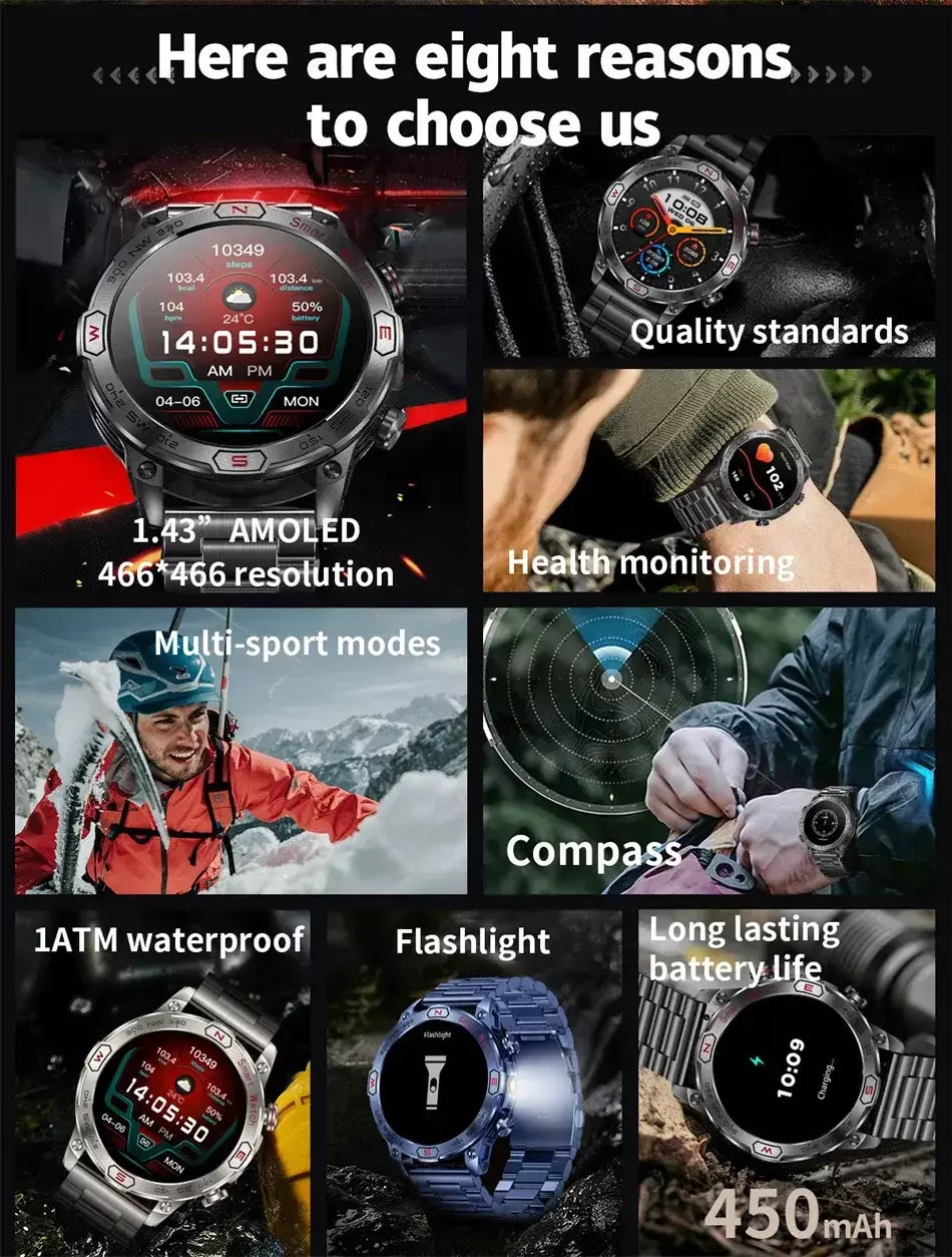 Xiaomi amoled relógio inteligente masculino 450 mah bateria rastreador de fitness ip68 à prova dip68 água bluetooth chamada smartwatch para xiaomi