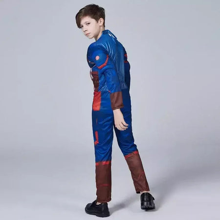 Capitão américa traje muscular super-herói capitão américa músculo cosplay macacão escudo halloween carnaval festa traje para criança