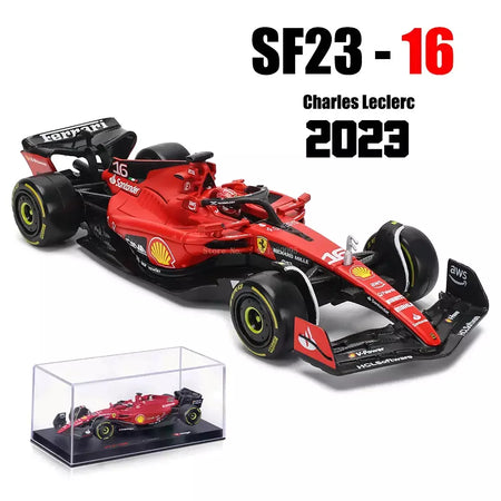 Bburago 1:43 2024 2023 F1 Scuderia Ferrari SF24 SF23 # 16 lecler # 55 sainz jr liga carro de luxo fundido modelo de carro série de brinquedos