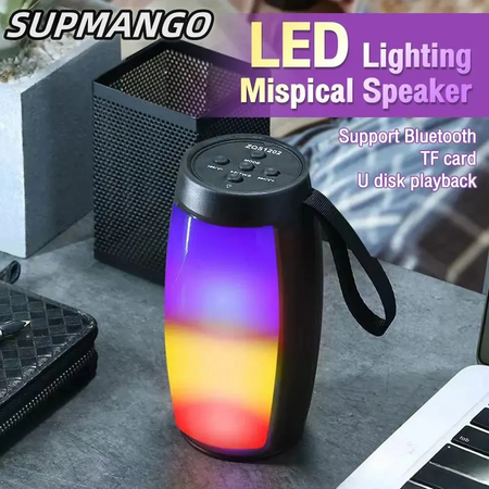 S12 Sem Fio Bluetooth Alto-falantes Potente Portátil Caixa De Som Subwoofer Car Audio Bass MP3 Player Sistema De Som Luzes LED