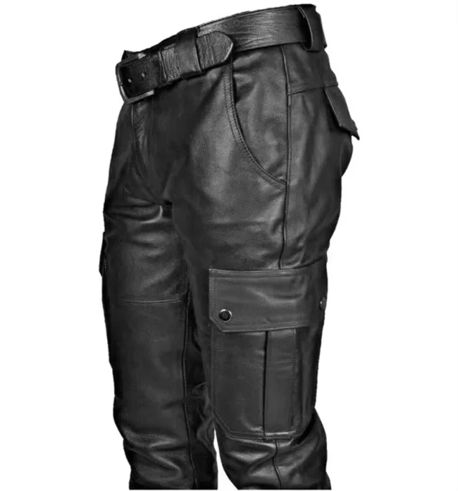 Novos Homens Calças De Couro Preto/Vermelho/Marrom Moda Masculina Dança Festa Calças Casuais Tamanho Grande 5XL