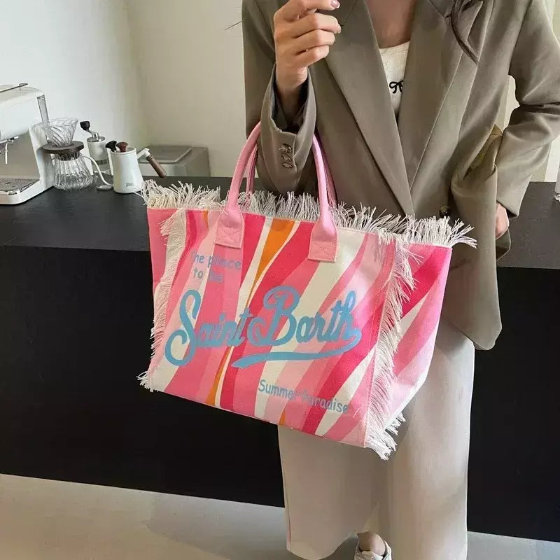 Sacola de carta de grande capacidade feminina, bolsa de ombro casual, carta simples, estilo novo, 2020