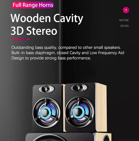 Alta-falantes estéreo 3d de alta fidelidade colorido led luz pesada aux usb com fio sem fio bluetooth áudio home theater barra de som surround tv
