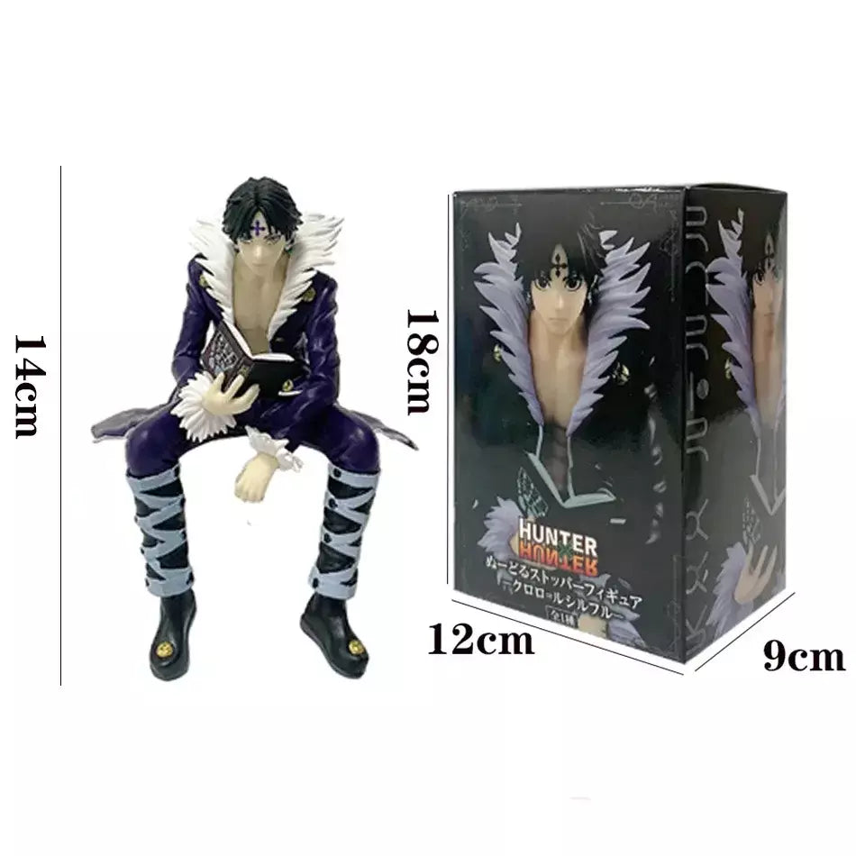 14cm caçador × caçador anime figura troupe fantasma hisoka figura de ação macarrão rolha decoração do quarto macarrão rolha pvc modelo brinquedos