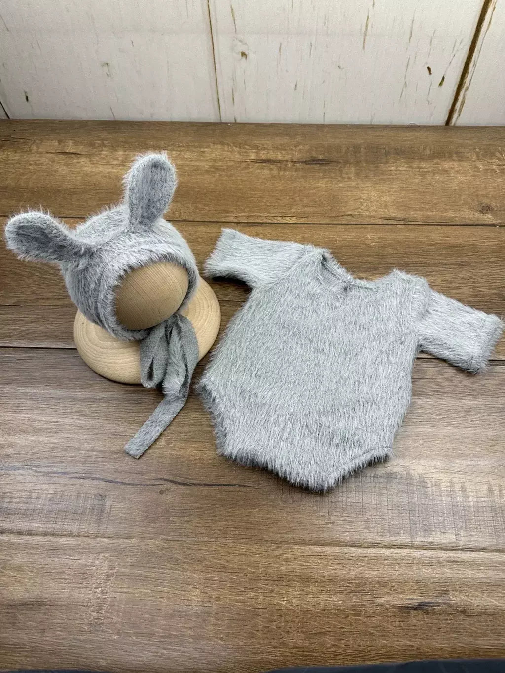 Adereços para fotografia de recém-nascidos, roupa de malha, boneca de coelho, óculos para cosplay de bebê, acessórios para sessão de fotos