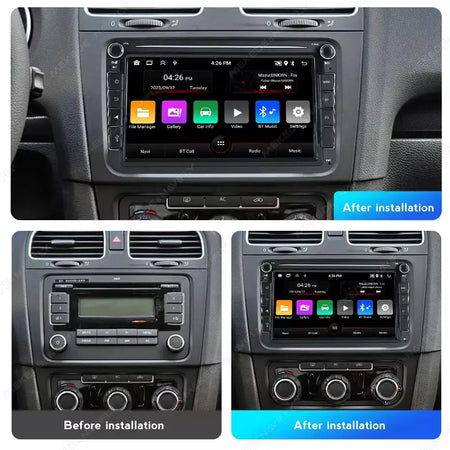 Android 13 sem fio carplay auto carro multimídia player tela ips gps wifi 7/8/9 ''rádio do carro para vw passat golf polo jetta skoda