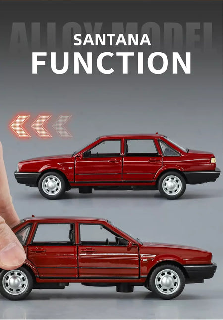1:32 volkswagen santana liga de metal modelo fundido carro som & luz puxar para trás alta simulação carro de brinquedo das crianças presentes aniversário