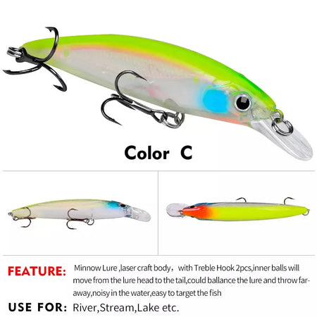 1pc 7g/9cm 14g/11cm 40g/16cm minnow isca de pesca nosiy no corpo isca dura crankbait isca carpa artificial corrico isca enfrentar