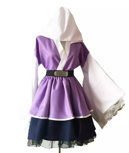 Anime shippuden uzumaki cosplay traje sexo réversão quimono lolita vestido meninas feminino japão estilo vestidos