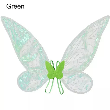 Trajes de halloween para meninas asas de fada borboleta para cosplay trajes brilho fada princesa asas festa favor acessórios