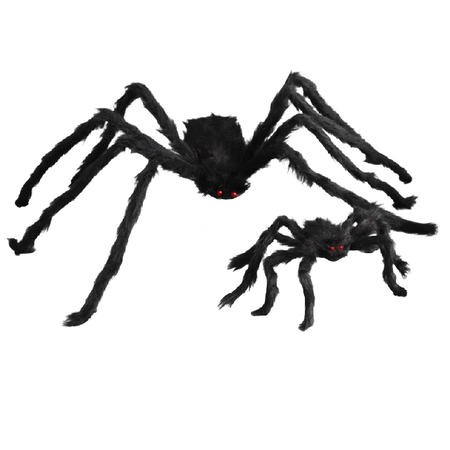 Halloween grande aranha de pelúcia horror decoração de halloween festa prop ao ar livre aranha gigante decoração 30-200cm câmara brincadeira aranha preta