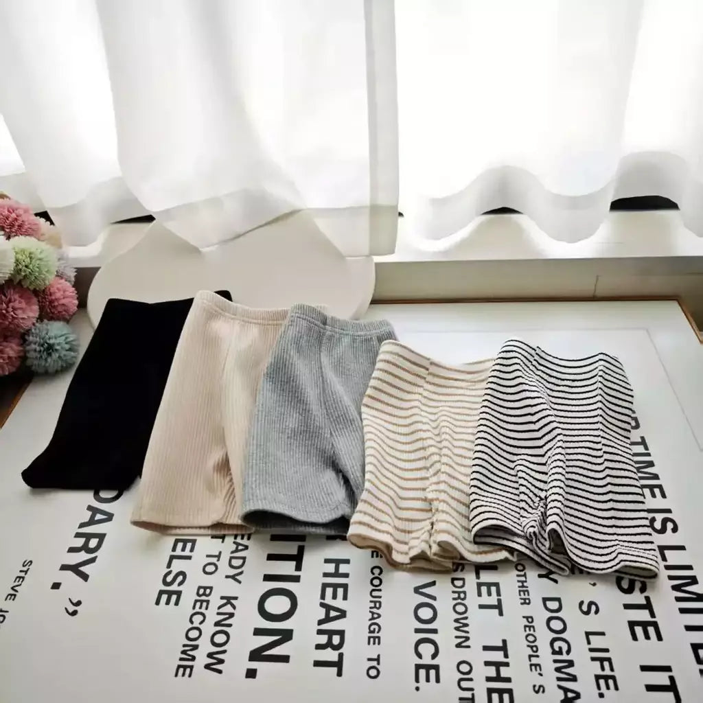 2025 verão calças do bebê calças com nervuras elásticas listradas calças das crianças casuais roupas infantis da criança meninos roupas da menina