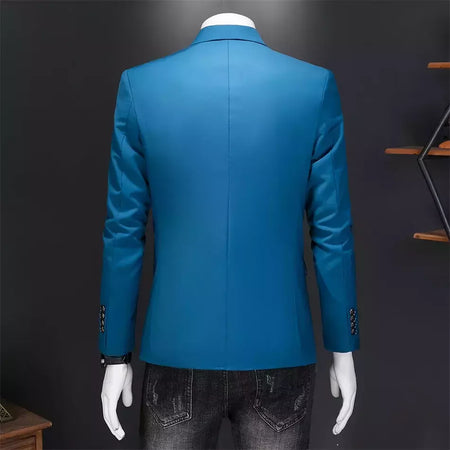 Blazer Casual de Negócios Masculino, Jaqueta Monocromática, Casacos Oversize, Smoking Masculino, Roupas de Marca, Roupas de Trabalho, Plus Size M-6XL