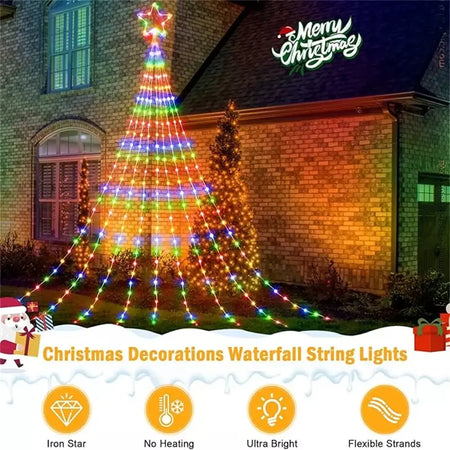 Led ao ar livre decorações da árvore de natal luzes usb 2/3m à prova dwaterproof água luzes da corda de fadas 8 modos quintal interior iluminação festa casamento