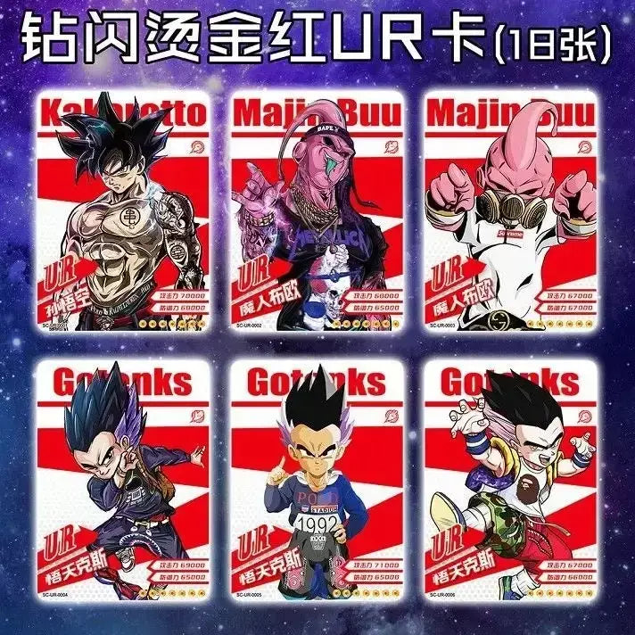 Cartão de edição comemorativa de Dragon Ball esconde ouro preto SSP anime genuíno em torno de cartão de brinquedo do Rei Macaco cartão de coleção de anime
