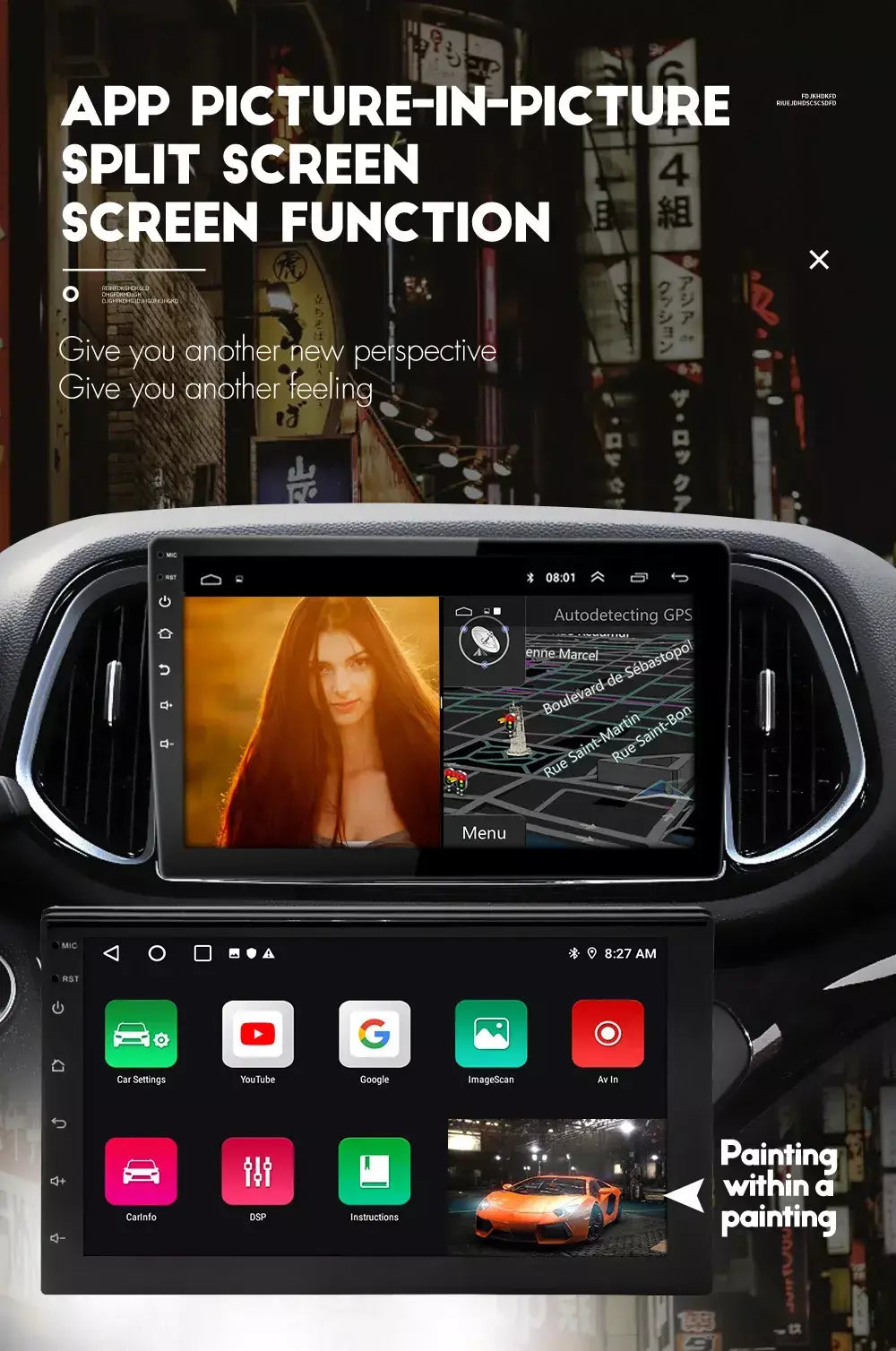 Essgoo rádio do carro android 14 carplay vídeo multimídia automático 7/9/10 ''estéreo universal para volkswagen nissan hyundai kia toyota