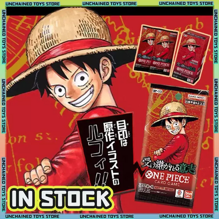 Uma peça tcg caixa de reforço de cartão de jogo japonês selado autêntico japonês OP01-OP13 série completa caixa de reforço cartões de coleção de jogo