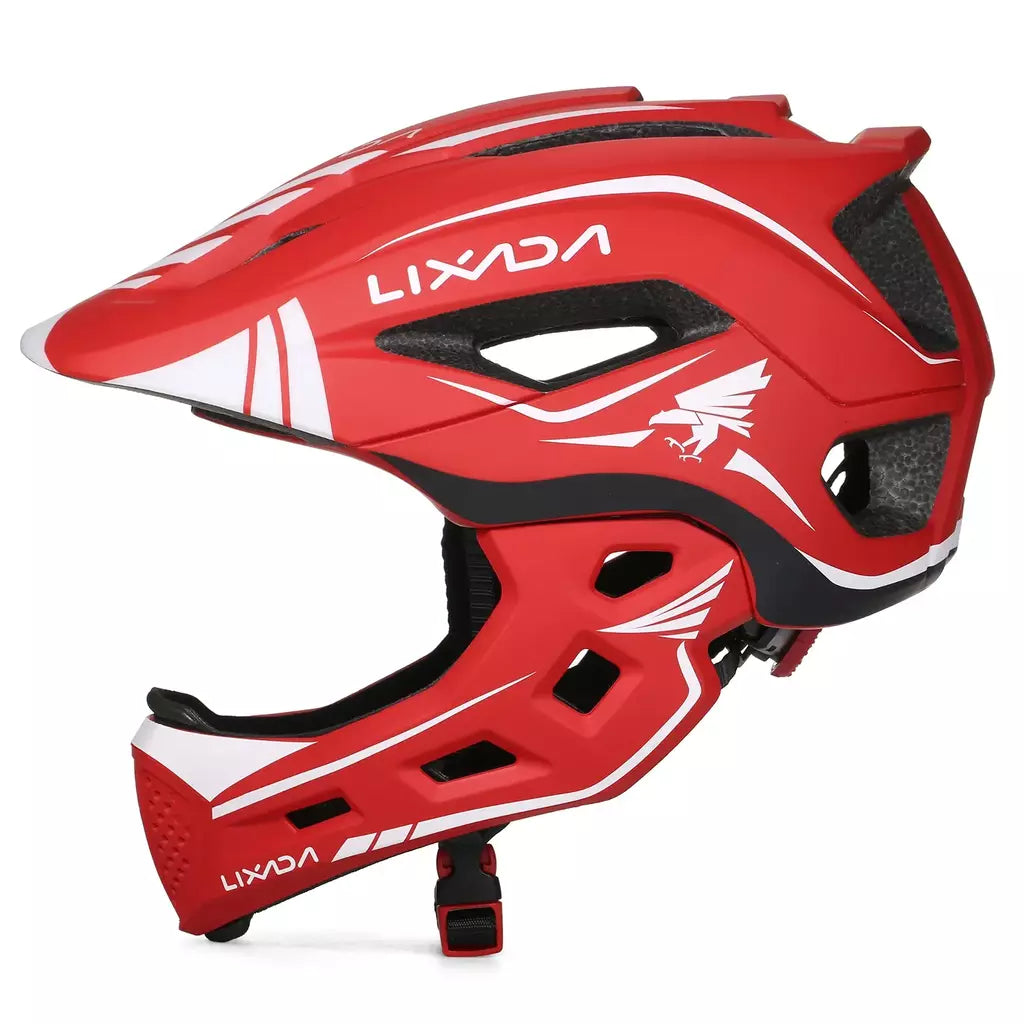 Lixada crianças 2-em-1 destacável capacete facial completo crianças esportes capacete de segurança da bicicleta equipamentos de proteção crianças capacete de ciclismo