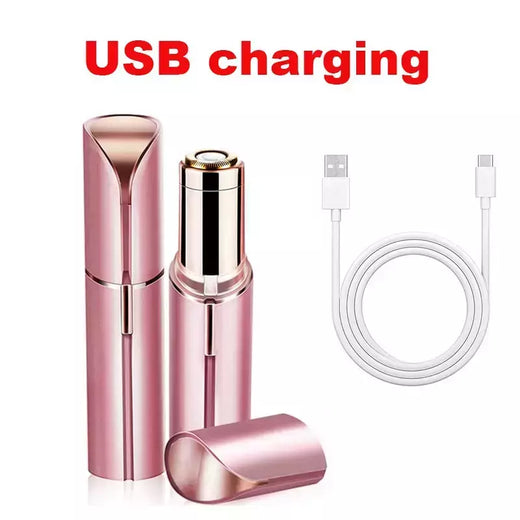 Removedor de cabelo elétrico portátil em forma de batom para mulheres, indolor e eficaz, depilação facial, ferramenta Home Razor Shaver
