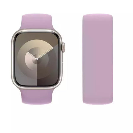 Silicone Solo Loop Band para Apple Watch, Belt Bracelet Strap, iWatch Series 9, 8, 7, 6, SE, Ultra 2, 40mm, 44mm, 45mm, 41mm, 49 milímetros, 38 milímetros, 42 milímetros
