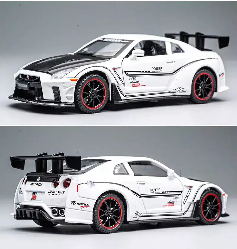 1:32 nissan gtr GT-R r35 r34 supercar liga modelo de carro diecasts & veículos de brinquedo carros de brinquedo brinquedos do miúdo para crianças presentes menino brinquedo