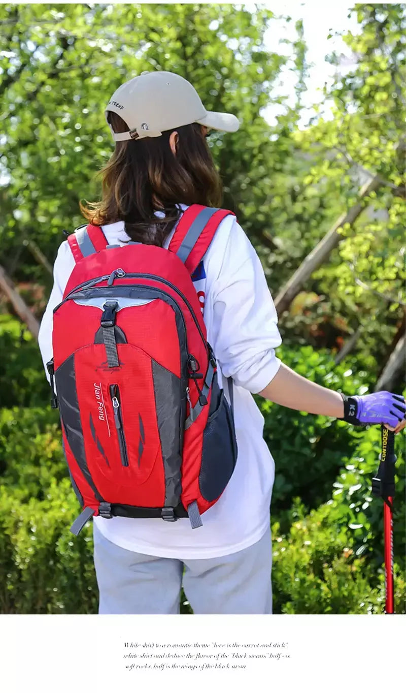 Nova mochila de viagem unissex, feminina e masculina, caminhadas ao ar livre, montanhismo, grande capacidade, leve, ciclismo, acampamento