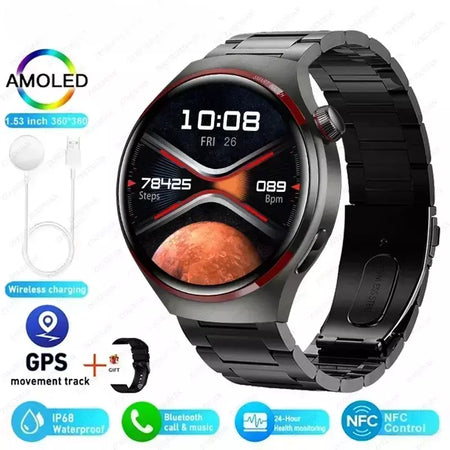 Xiaomi relógio 4 pro relógio inteligente para pro amoled tela hd bluetooth chamada gps nfc freqüência cardíaca esportes smartwatch homem 2024 novo